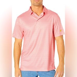 Jack Nicklaus Mens Short Sleeve All Over Vacation Vibes Golf Polo - Size L